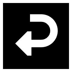 Return Square 2 Icon from Sharp Solid Set