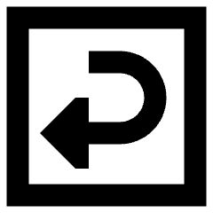 Return Square 2 Icon from Sharp Remix Set