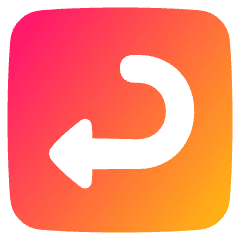 Return Square 2 Icon from Plump Gradient Set