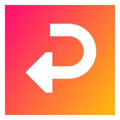 Return Square 2 Icon from Sharp Gradient Set