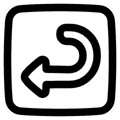 Return Square 2 Icon from Plump Line Set