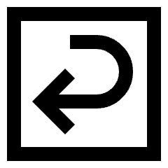 Return Square 2 Icon from Sharp Line Set