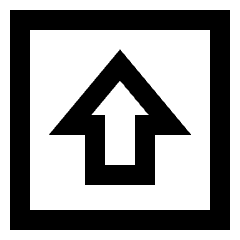 Shift Square Icon from Sharp Line Set