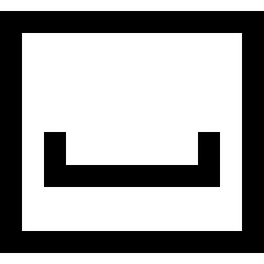 Spacebar Square Icon from Sharp Line Set