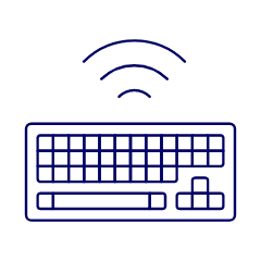 Wireless Keyboard Illustration from UX Line Set
