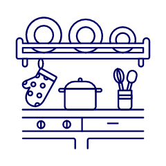 Kitchen Shelf Illustration from UX Line Set