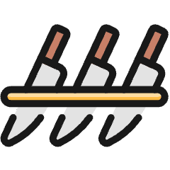 Kitchen Knife Set Icon from Ultimate Colors Set
