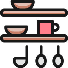 Kitchen Shelf Icon from Ultimate Colors Set