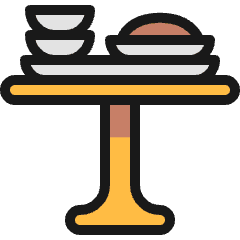 Kitchen Table Icon from Ultimate Colors Set