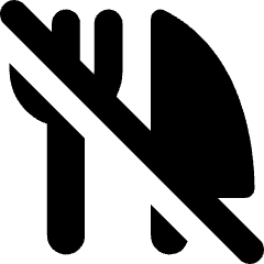 No Food Allowed Icon from Core Solid Set