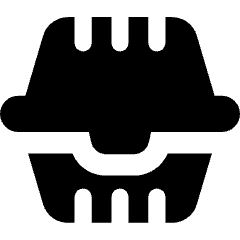 Plastic Food Container Icon from Core Solid Set