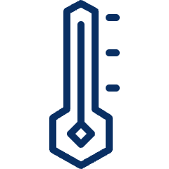 Temperature High Icon from Cyber Line Set