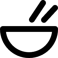 Bowl Chop Stick Icon from Micro Line Set