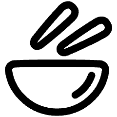 Bowl Chop Stick Icon from Plump Line Set