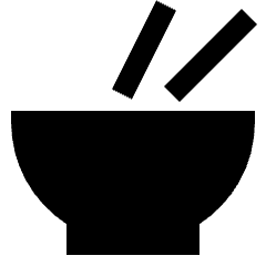 Bowl Chop Stick Icon from Sharp Solid Set