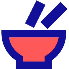 Bowl Chop Stick Icon from Sharp Pop Set