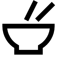 Bowl Chop Stick Icon from Sharp Line Set