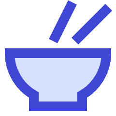 Bowl Chop Stick Icon from Sharp Duo Set