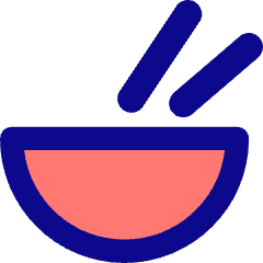 Bowl Chop Stick Icon from Core Pop Set