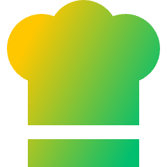 Chef Toque Hat Icon from Sharp Gradient Set