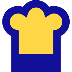 Chef Toque Hat Icon from Sharp Pop Set