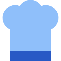 Chef Toque Hat Icon from Sharp Flat Set