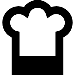 Chef Toque Hat Icon from Sharp Remix Set