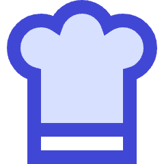 Chef Toque Hat Icon from Sharp Duo Set