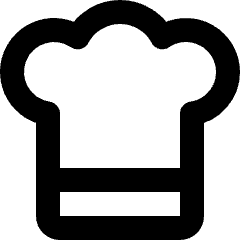 Chef Toque Icon from Micro Line Set