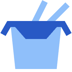 Food Takeaway Packaging Icon from Sharp Flat Set