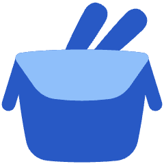 Food Takeaway Packaging Icon from Plump Flat Set