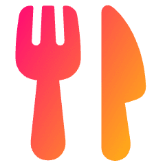 Fork Knife Icon from Plump Gradient Set