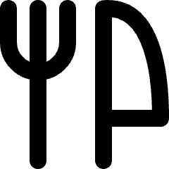 Fork Knife Icon from Micro Line Set