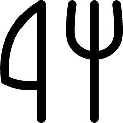 Fork Knife Icon from Flex Line Set