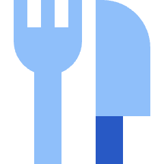 Fork Knife Icon from Sharp Flat Set