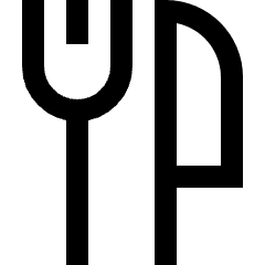 Fork Knife Icon from Sharp Line Set