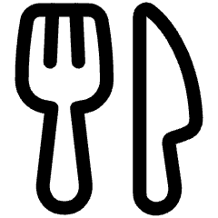Fork Knife Icon from Plump Line Set
