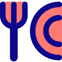 Fork Plate Icon from Core Pop Set