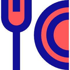Fork Plate Icon from Sharp Pop Set