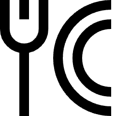 Fork Plate Icon from Sharp Line Set