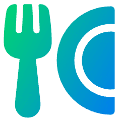 Fork Plate Icon from Plump Gradient Set