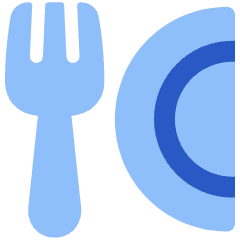 Fork Plate Icon from Plump Flat Set