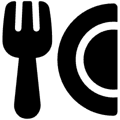 Fork Plate Icon from Plump Solid Set