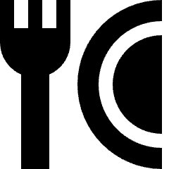 Fork Plate Icon from Sharp Solid Set