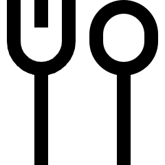 Fork Spoon Icon from Sharp Line Set