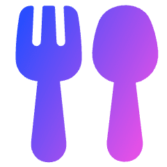 Fork Spoon Icon from Plump Gradient Set