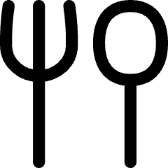 Fork Spoon Icon from Flex Line Set
