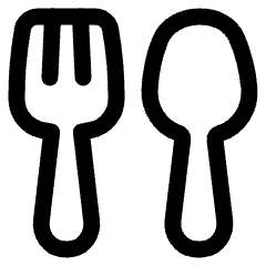 Fork Spoon Icon from Plump Line Set