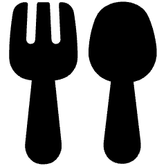 Fork Spoon Icon from Plump Solid Set