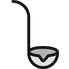 Kitchenware Ladle 1 Icon from Ultimate Colors Set